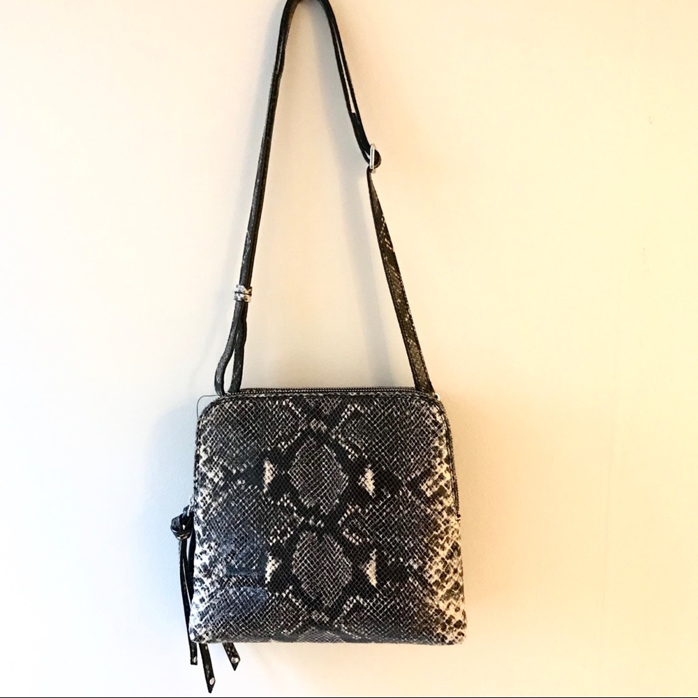 NWT Banana Republic leather python print handbag
